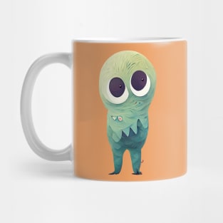 Cute Green Googly-Eyed Monster Mug